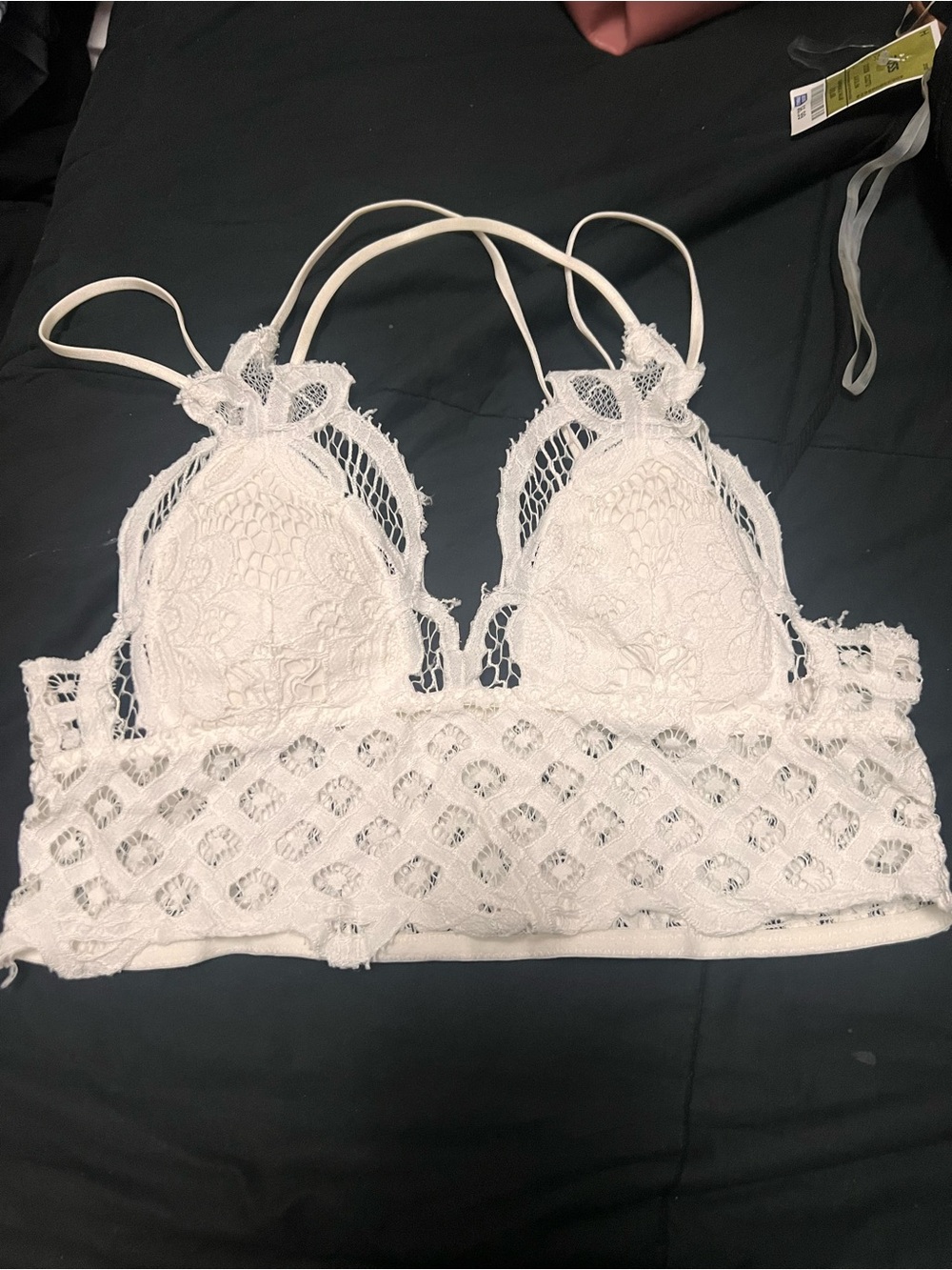 Women’s White Lace Bralette - Soft Crochet Design
